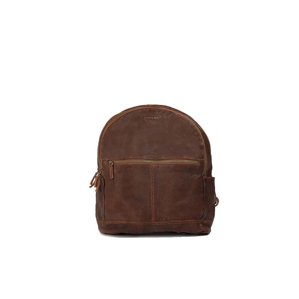 Mini Leather Canvas Backpack