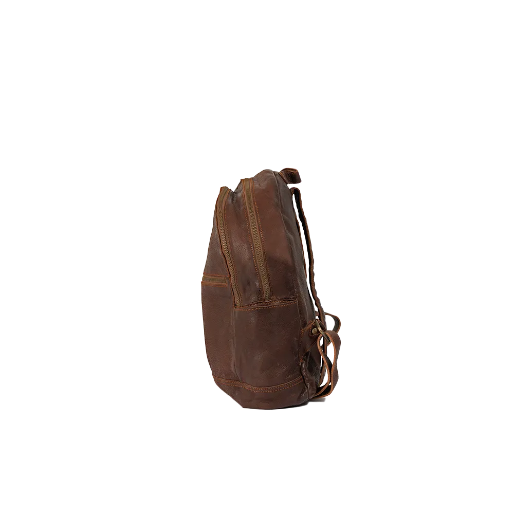 Mini Leather Canvas Backpack