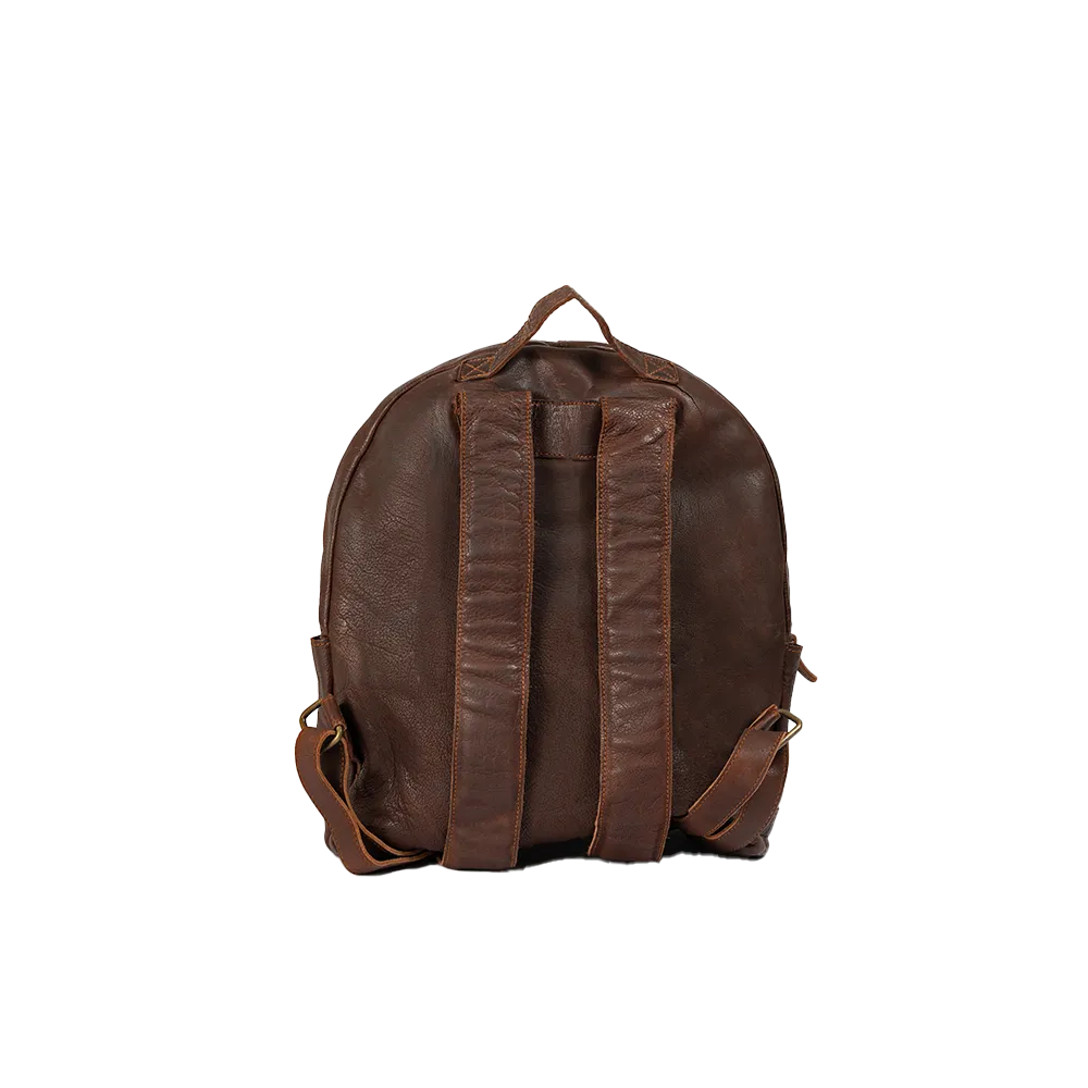 Mini Leather Canvas Backpack