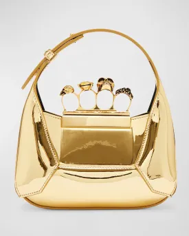 Mini Skull Four-Ring Metallic Shoulder Bag