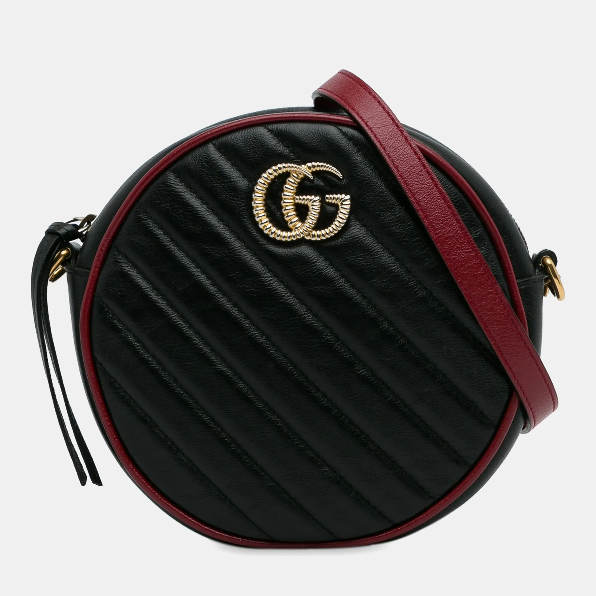 Mini Torchon GG Marmont Round Crossbody Bag