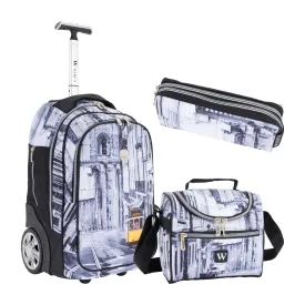 Mini Wheel School Bags Trolly Set of 3pcs Atiq Design