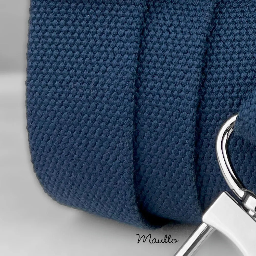 Navy Blue Heavy-duty Fabric Bag Strap (Adjustable 32-56" Shoulder to Crossbody Length) - Thick Cotton Canvas Woven Material 1.5" Wide