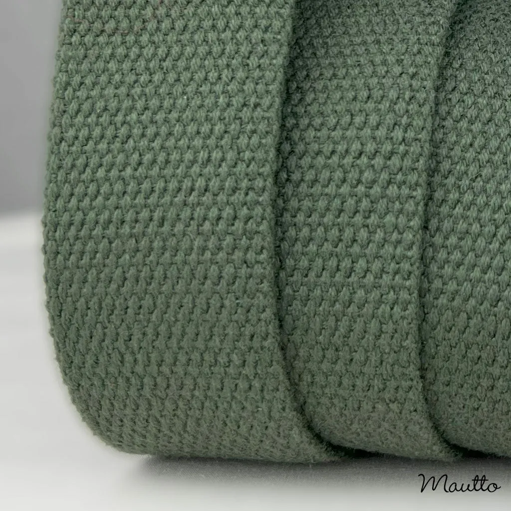 Olive Green Heavy-duty Fabric Bag Strap (Adjustable 32-56" Shoulder to Crossbody Length) - Thick Cotton Canvas Woven Material 1.5" Wide