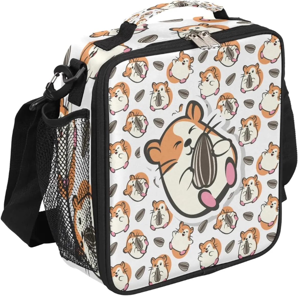 Pardick Cute Hamster Kids Lunch Bag Animal Insulated Lunch Box Mini Cooler Back to School Thermal Meal Tote Kit Bento Tote Bags Lunchbox for Boys Girls