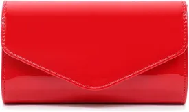 Patent Leather Envelope Clutch Purse Shiny Shoulder Bag Candy Chain Evening Bag Elegant Handbag