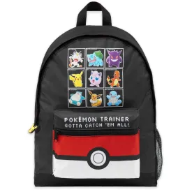 Pokemon Large Backpack for Boys and Girls Trainer Rucksack Kids Pikachu Cards Travel Bag