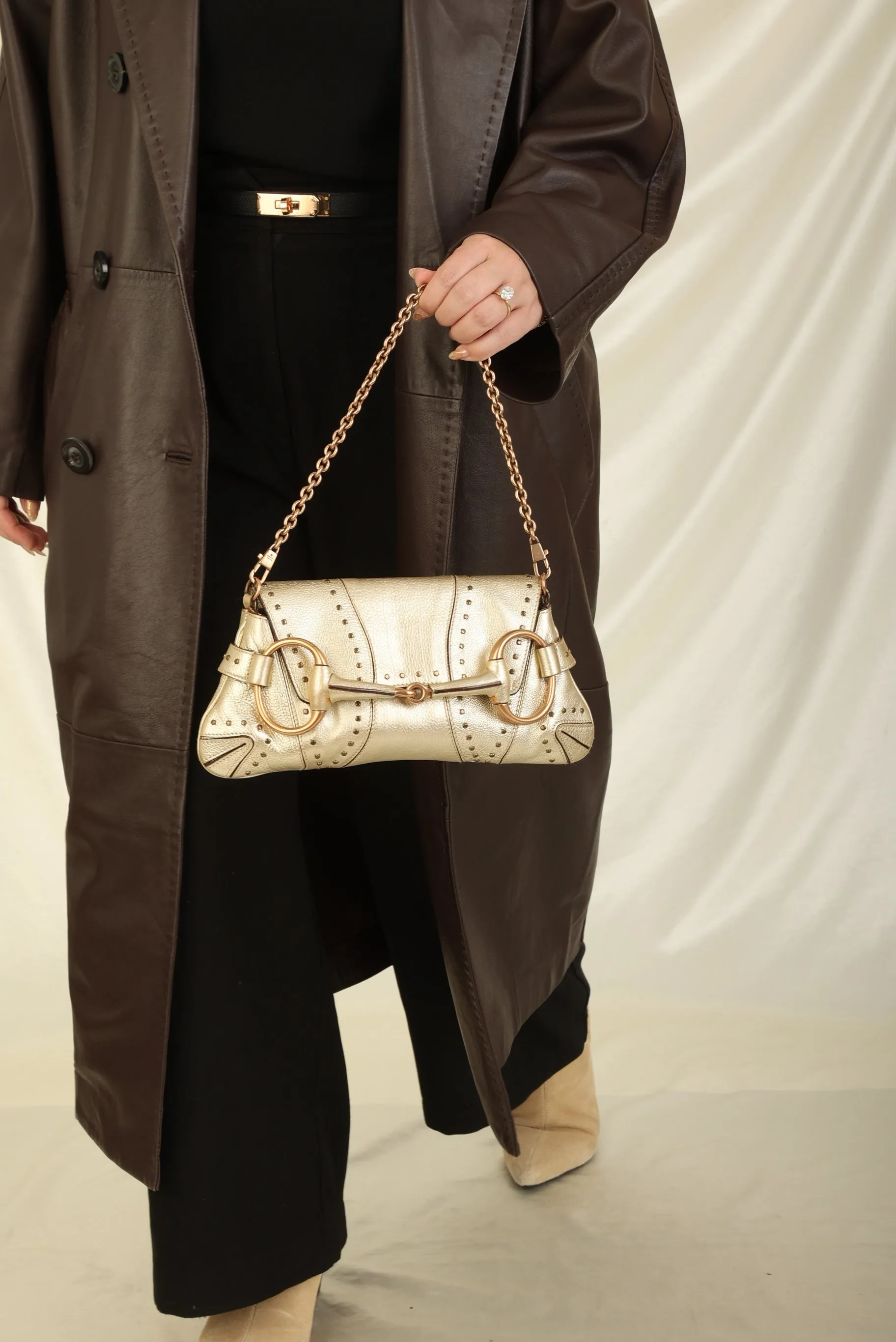 Rare Gucci Metallic Horsebit Pochette