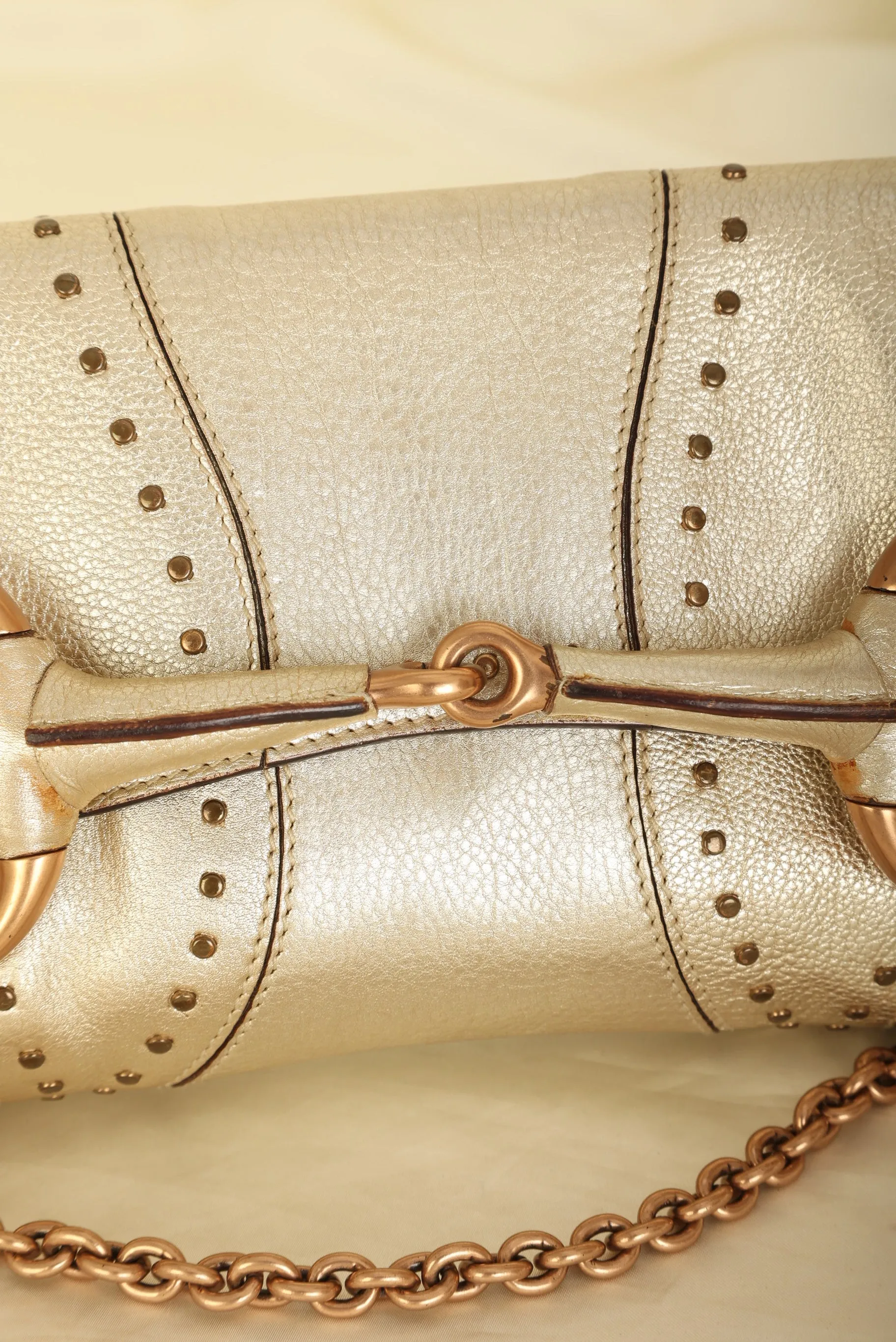 Rare Gucci Metallic Horsebit Pochette