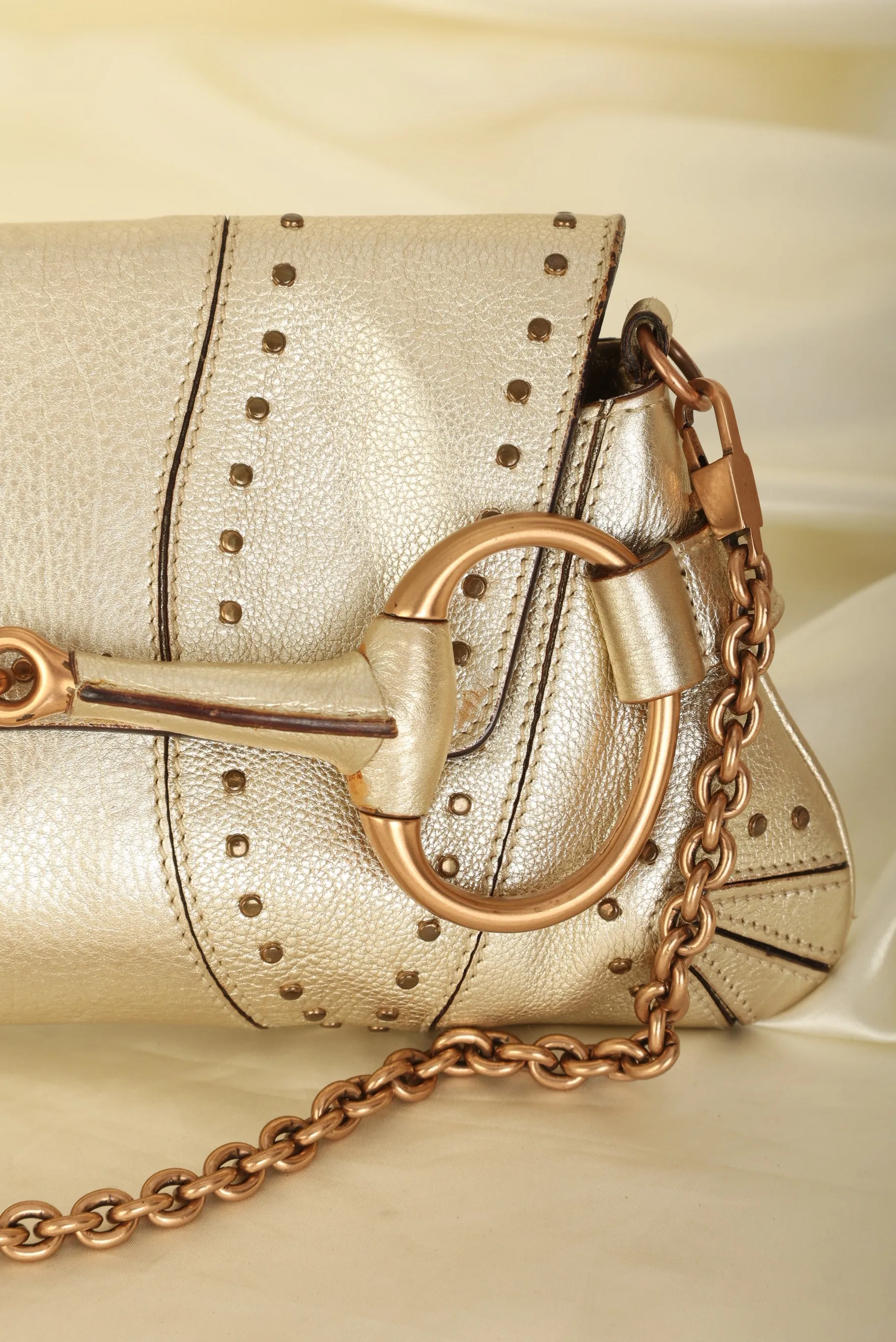 Rare Gucci Metallic Horsebit Pochette
