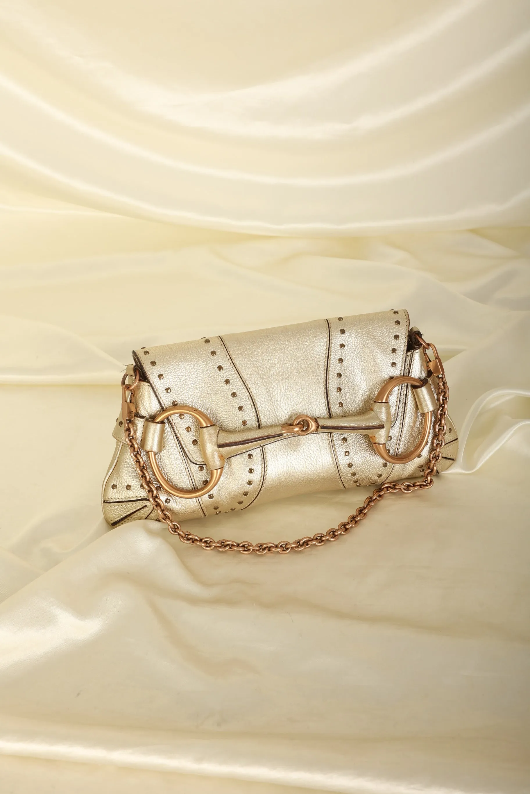 Rare Gucci Metallic Horsebit Pochette