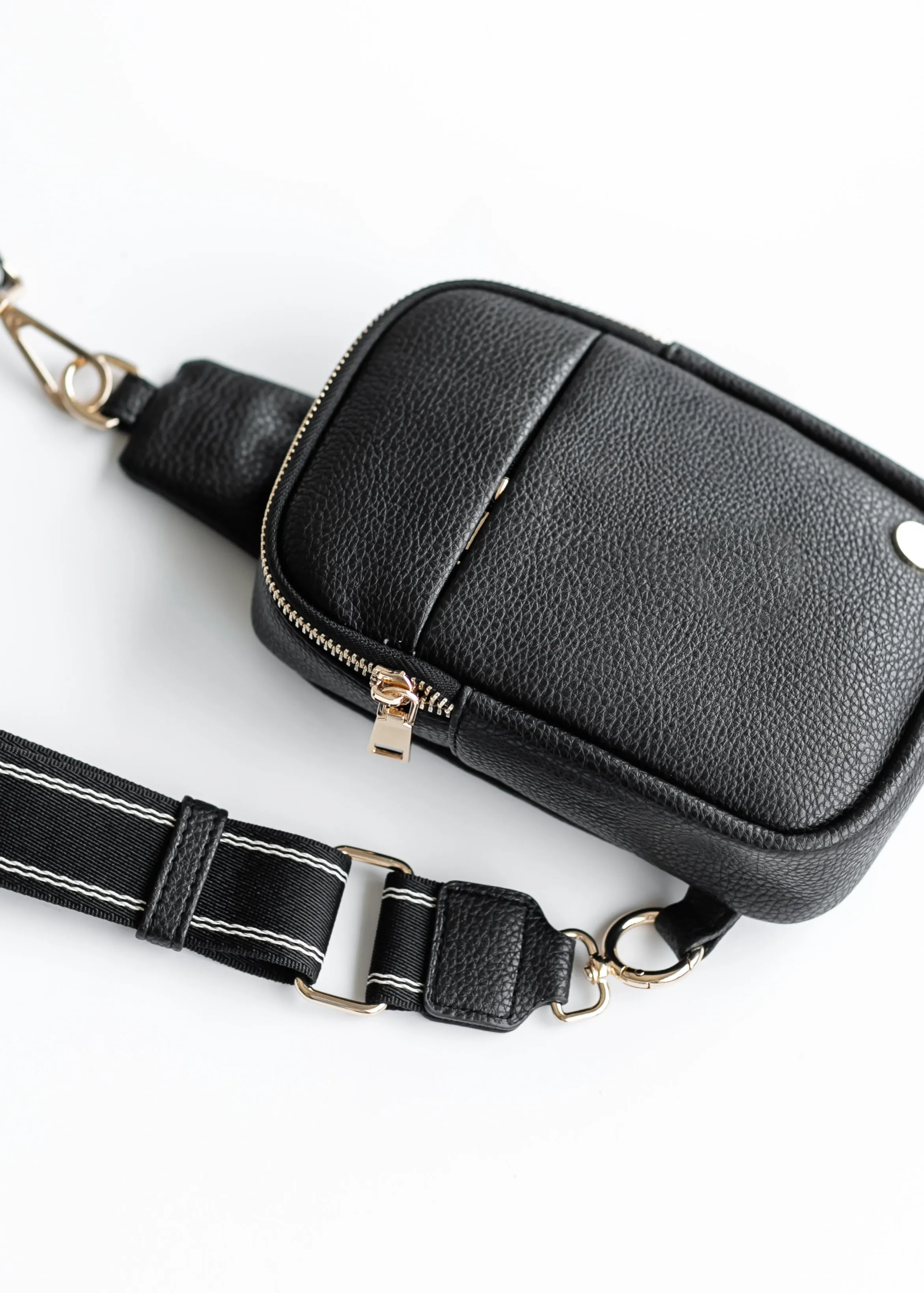 Sling Crossbody Mini Belt Faux Leather Bag