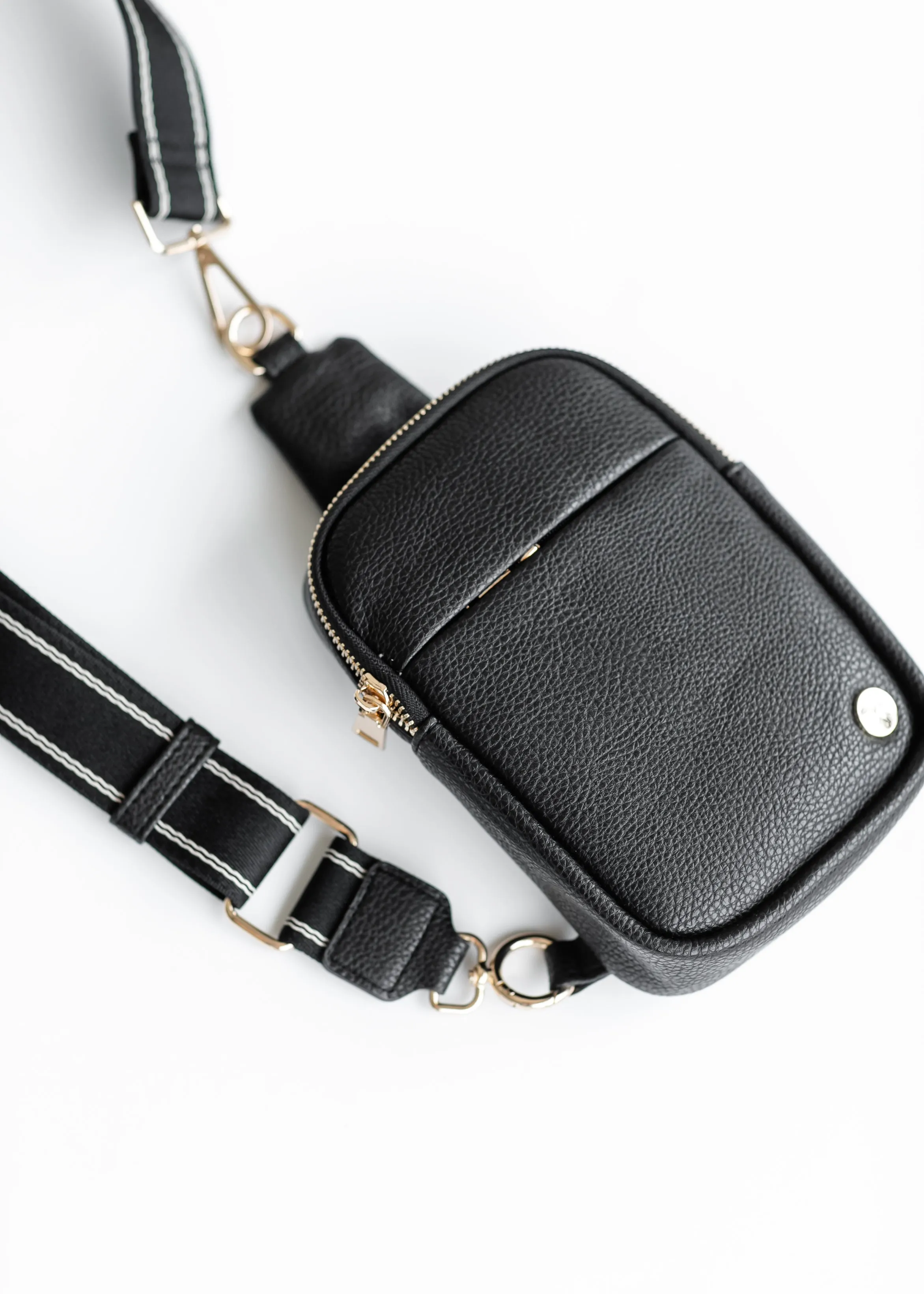 Sling Crossbody Mini Belt Faux Leather Bag