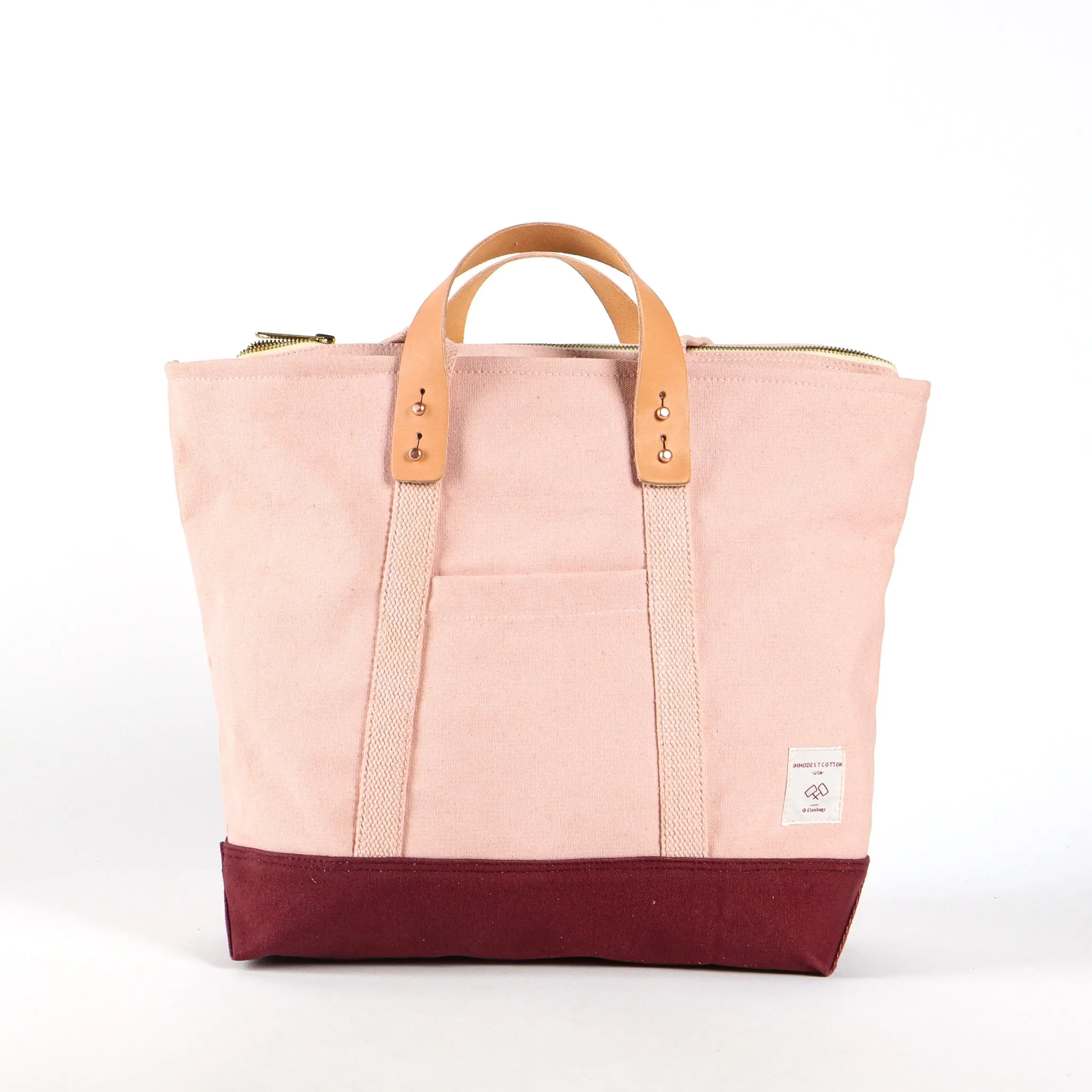 Small Zipper Tote | Pink Plum