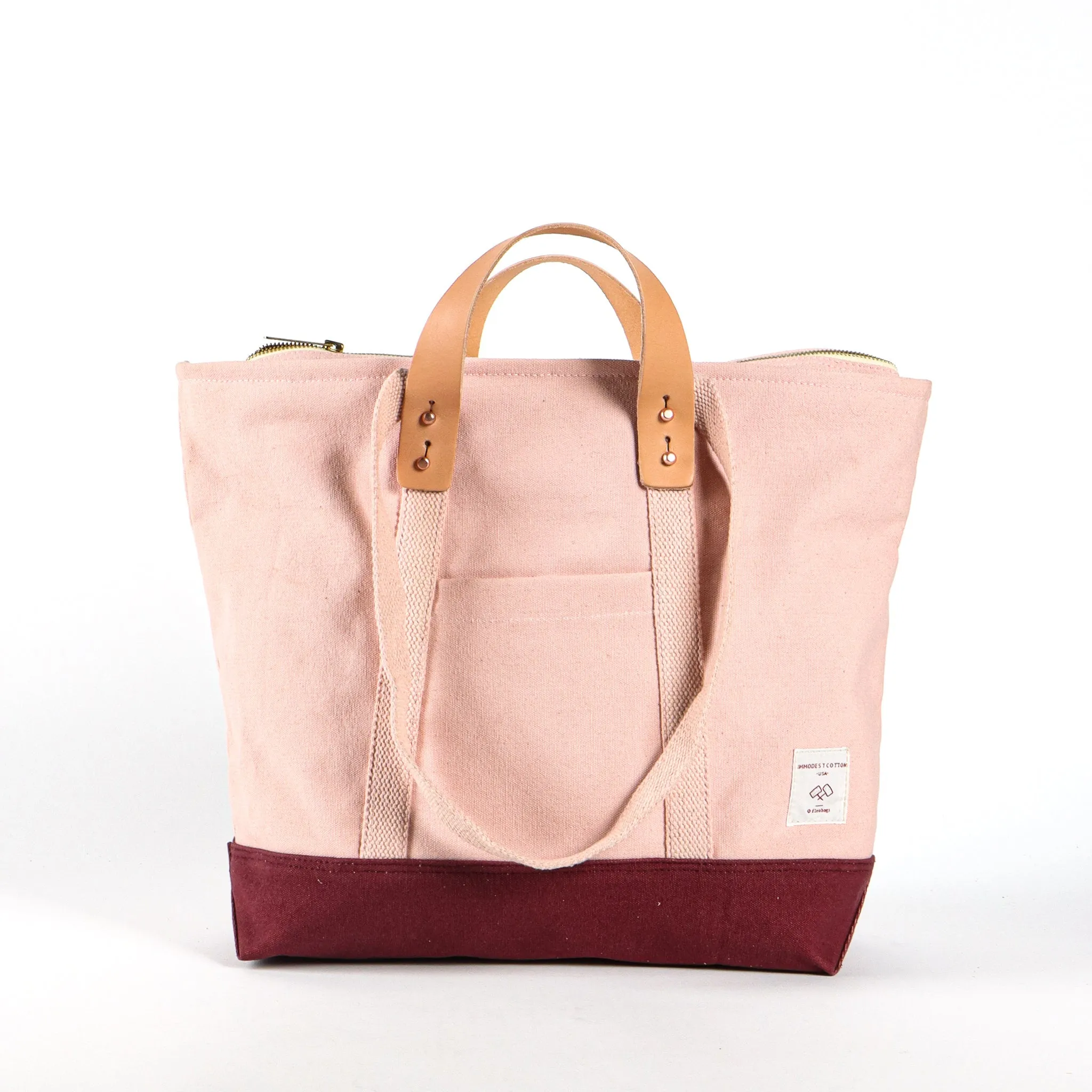 Small Zipper Tote | Pink Plum