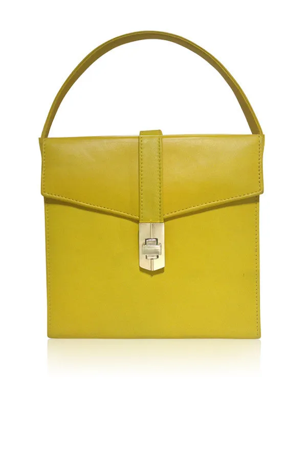 STARLET SATCHEL YELLOW LEATHER