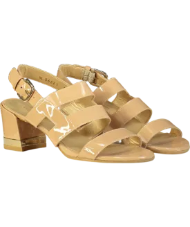 Stuart Weitzman x Russell & Bromley Milanese Nude Patent Leather Sandals UK 5.5 EU 38.5 👠