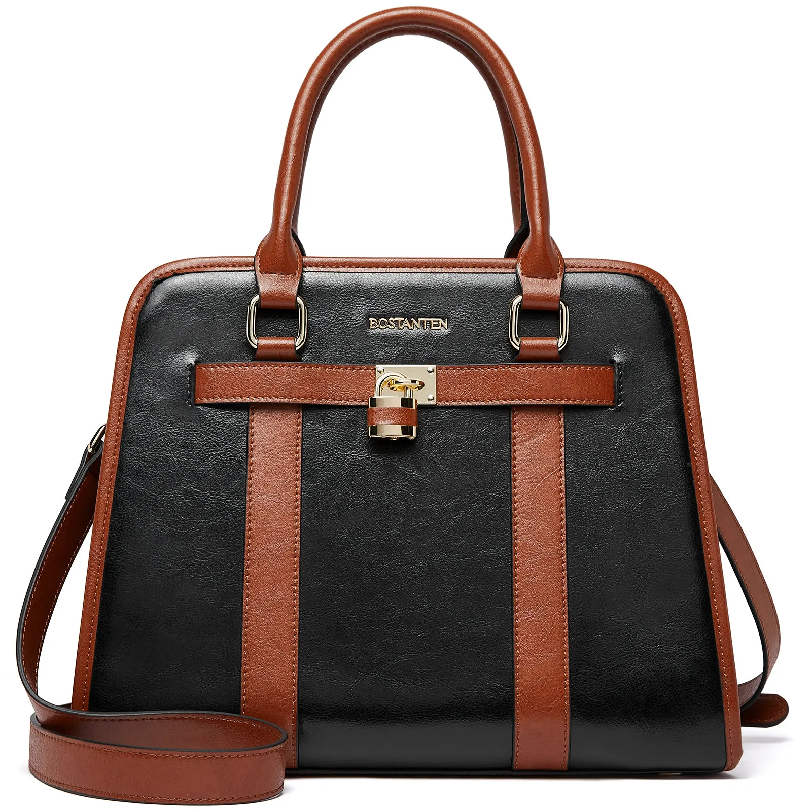 Stylish Two-Tone Top Handle Work Bag