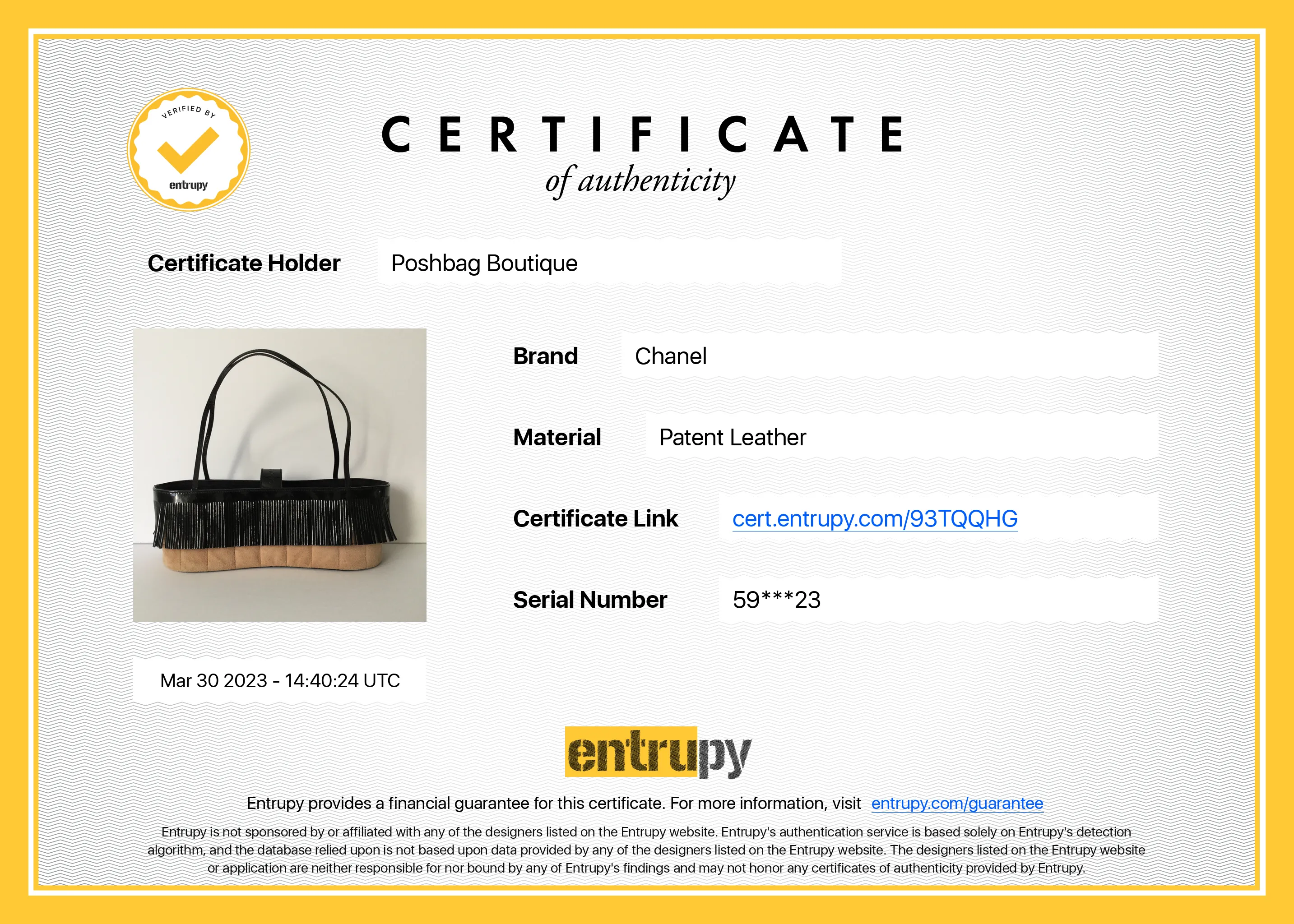 Suede and Patent Leather Mini Fringe Handbag