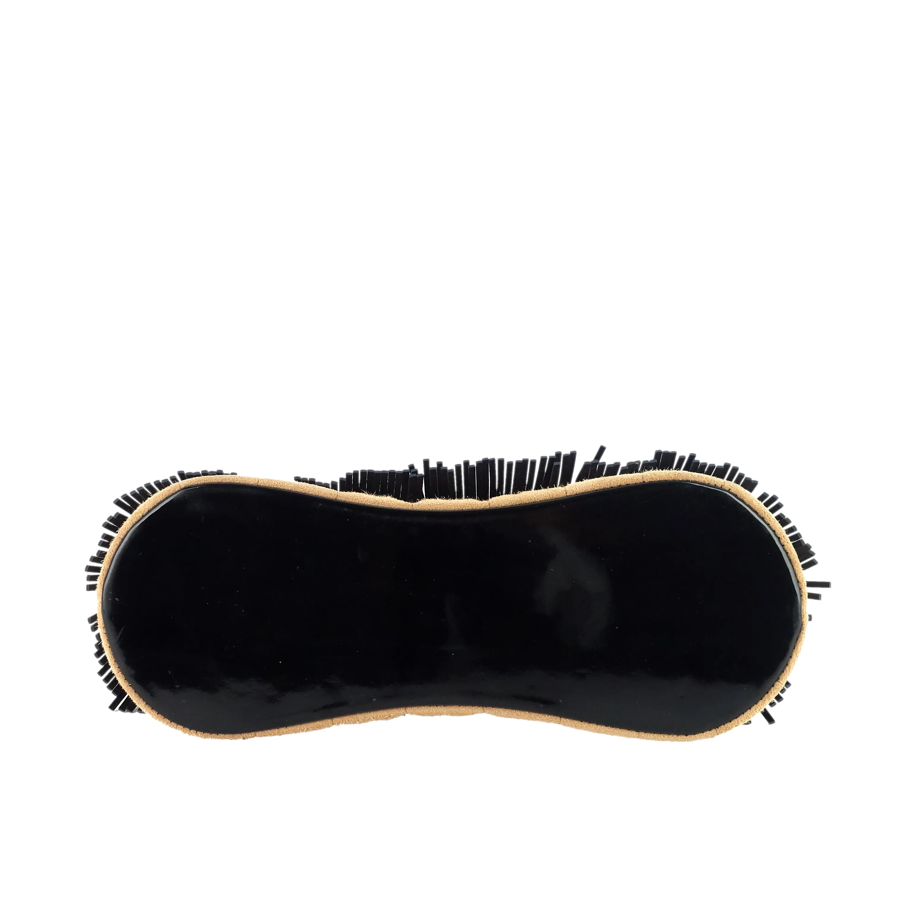 Suede and Patent Leather Mini Fringe Handbag