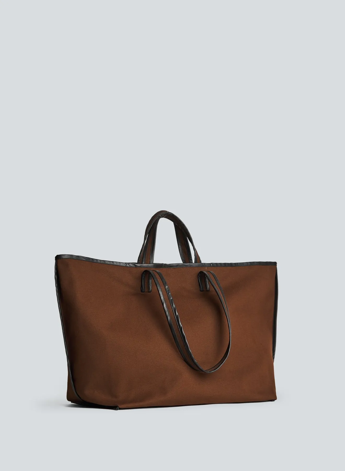 Tote canvas | almond / oil black