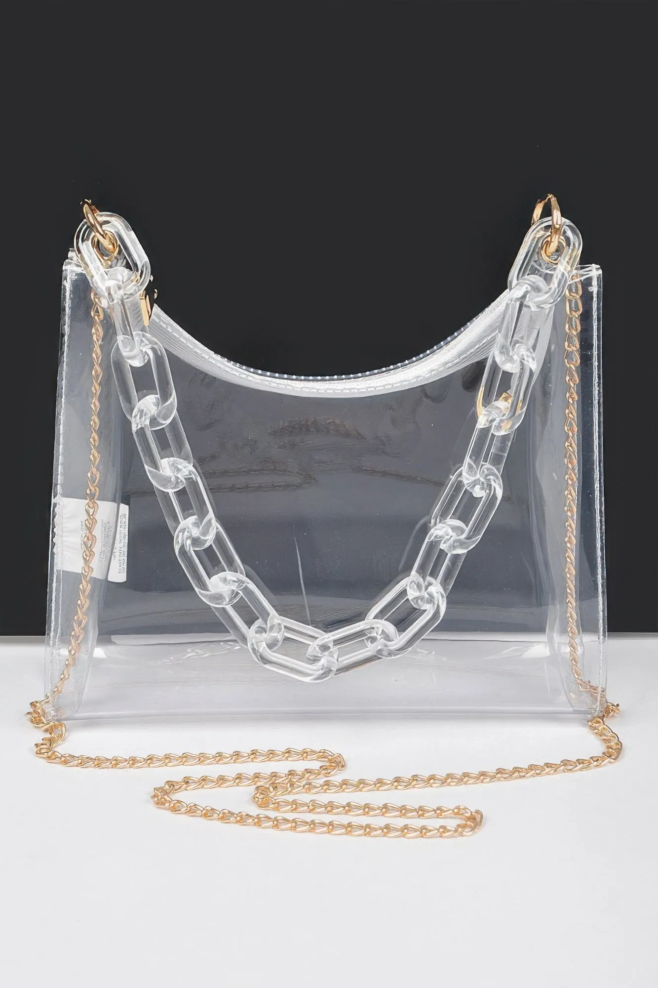Transparent Chain Shoulder Bag