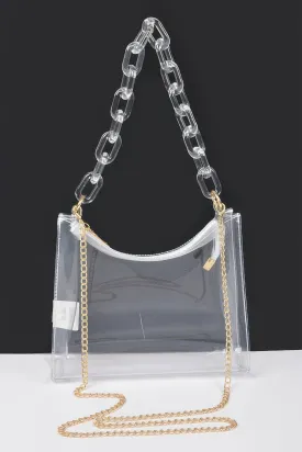 Transparent Chain Shoulder Bag
