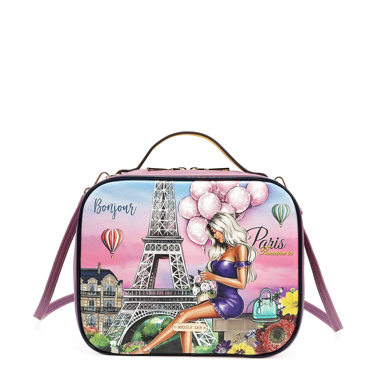 TRAVEL HANDBAG WITH POUCH SET