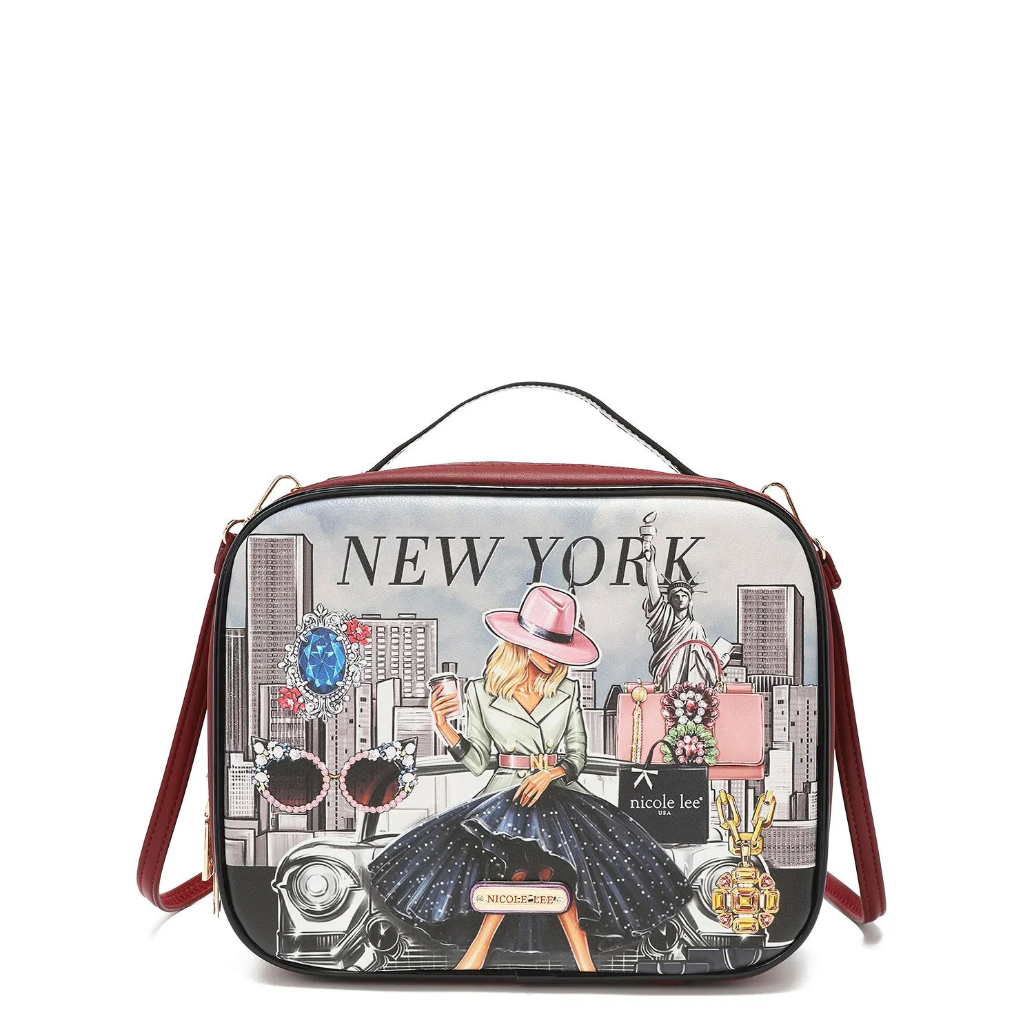 TRAVEL HANDBAG WITH POUCH SET