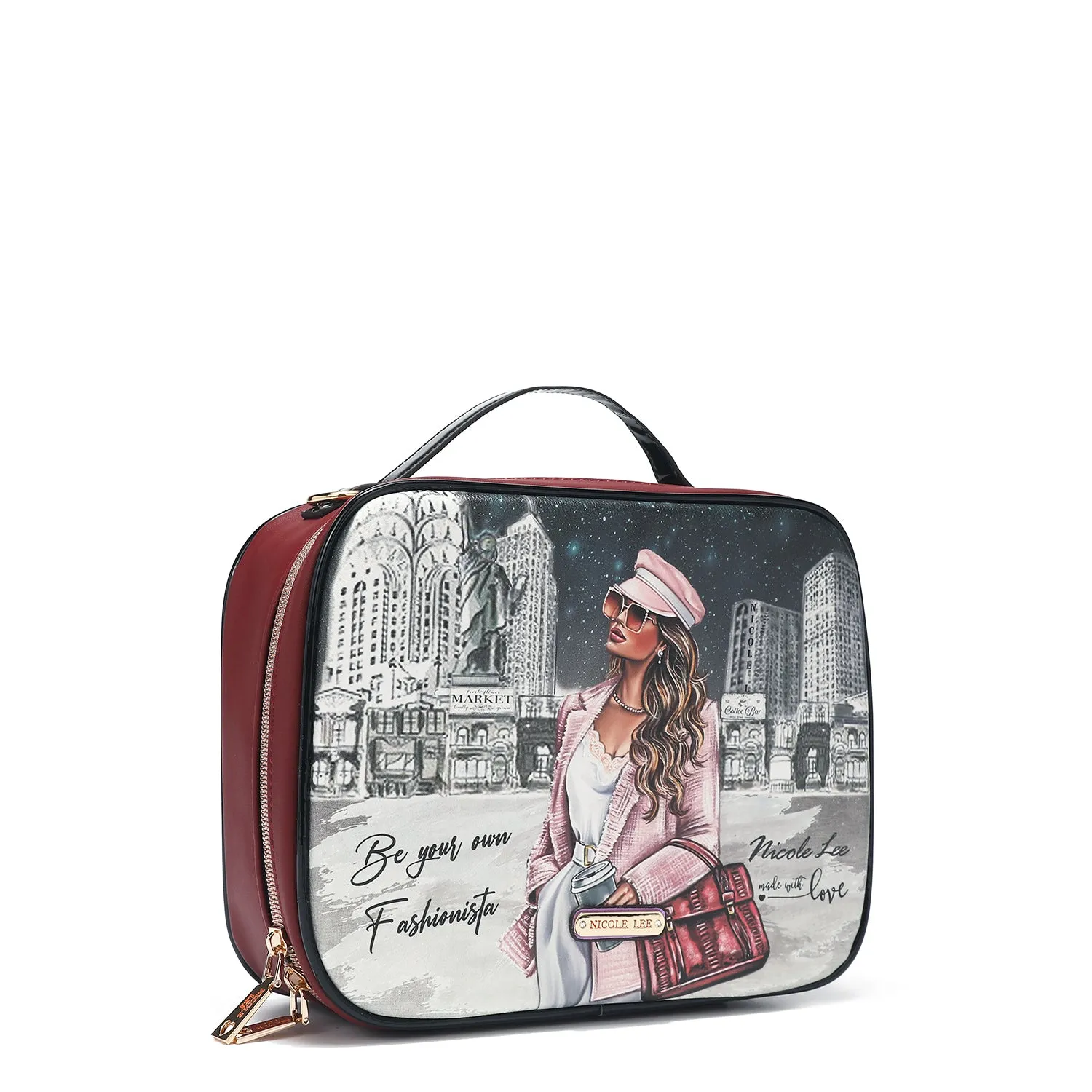 TRAVEL HANDBAG WITH POUCH SET