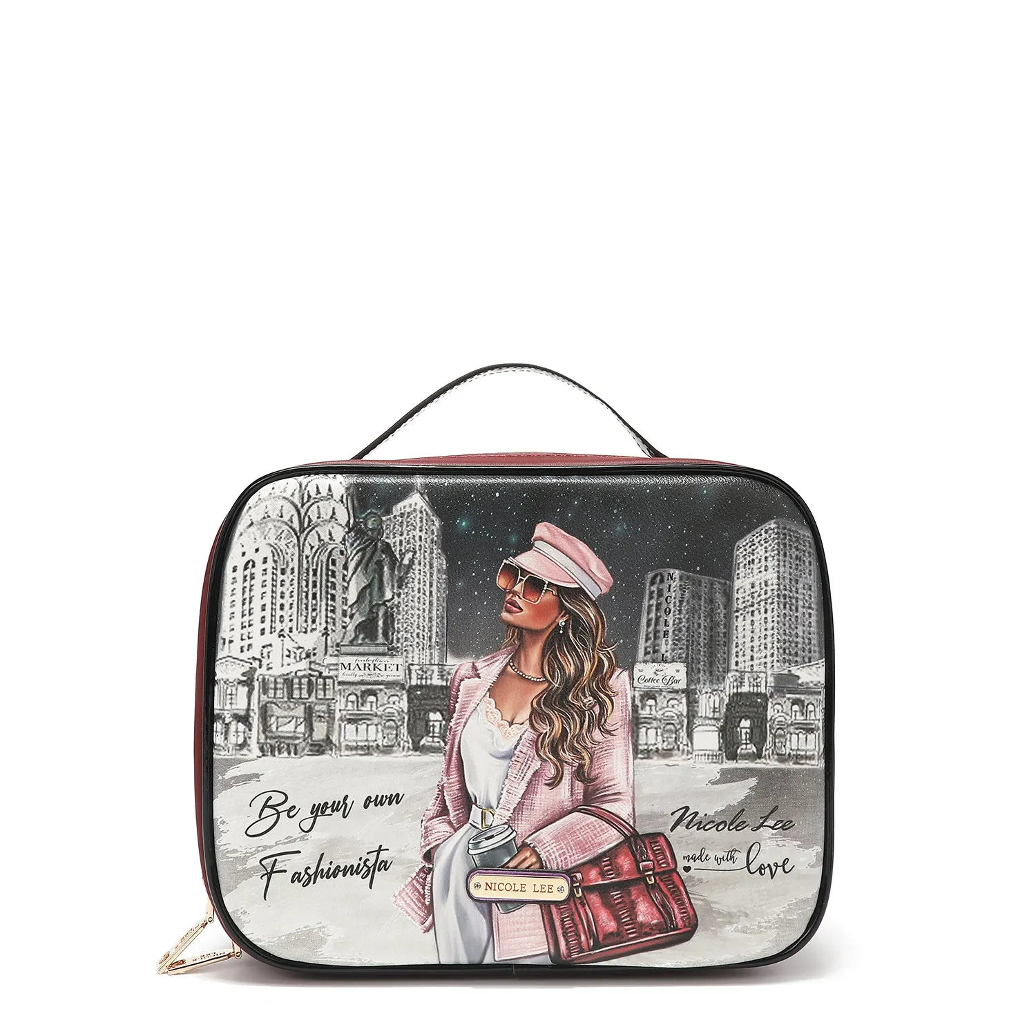 TRAVEL HANDBAG WITH POUCH SET