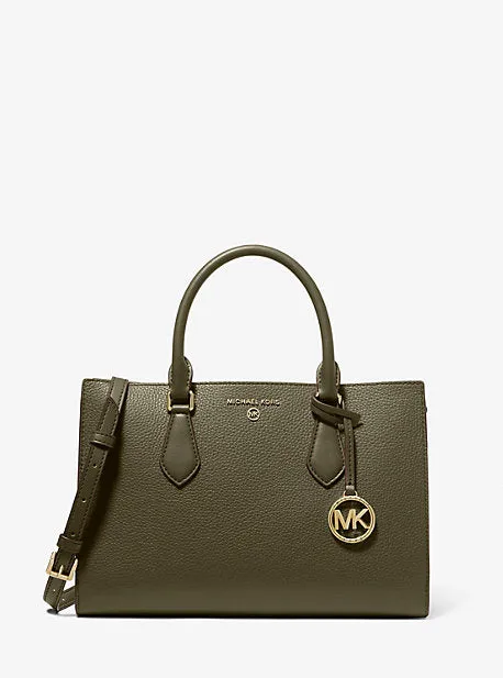 Valerie Medium Pebbled Leather Satchel