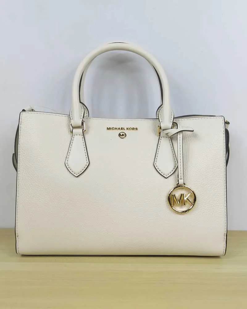 Valerie Medium Pebbled Leather Satchel