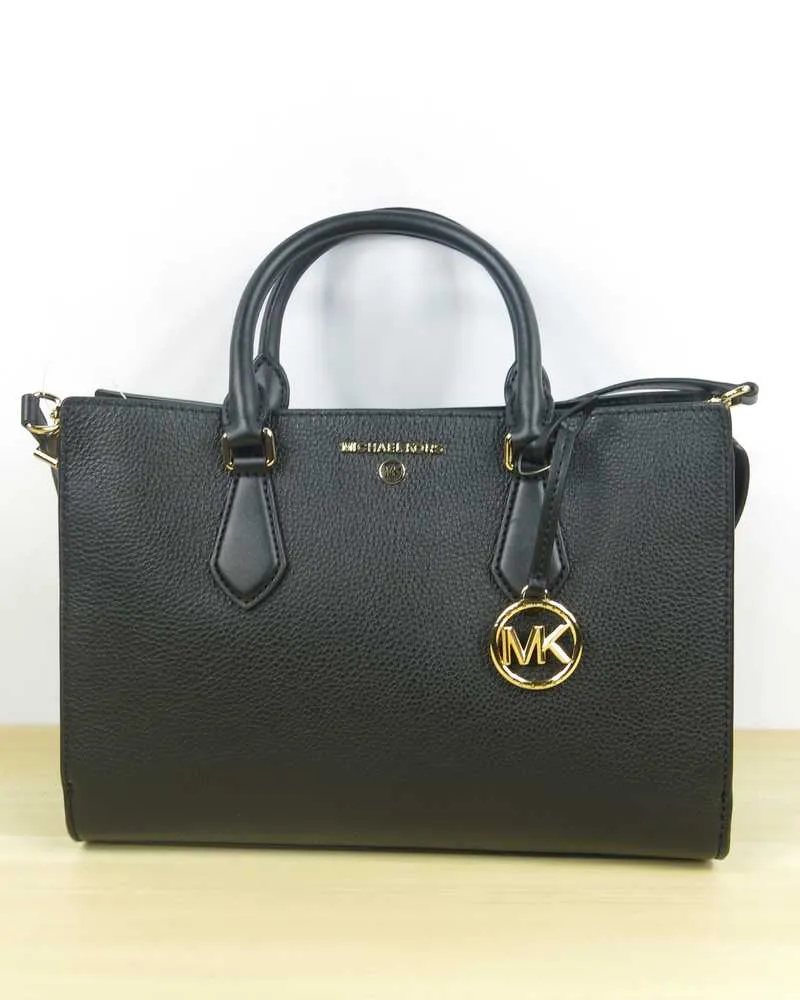 Valerie Medium Pebbled Leather Satchel