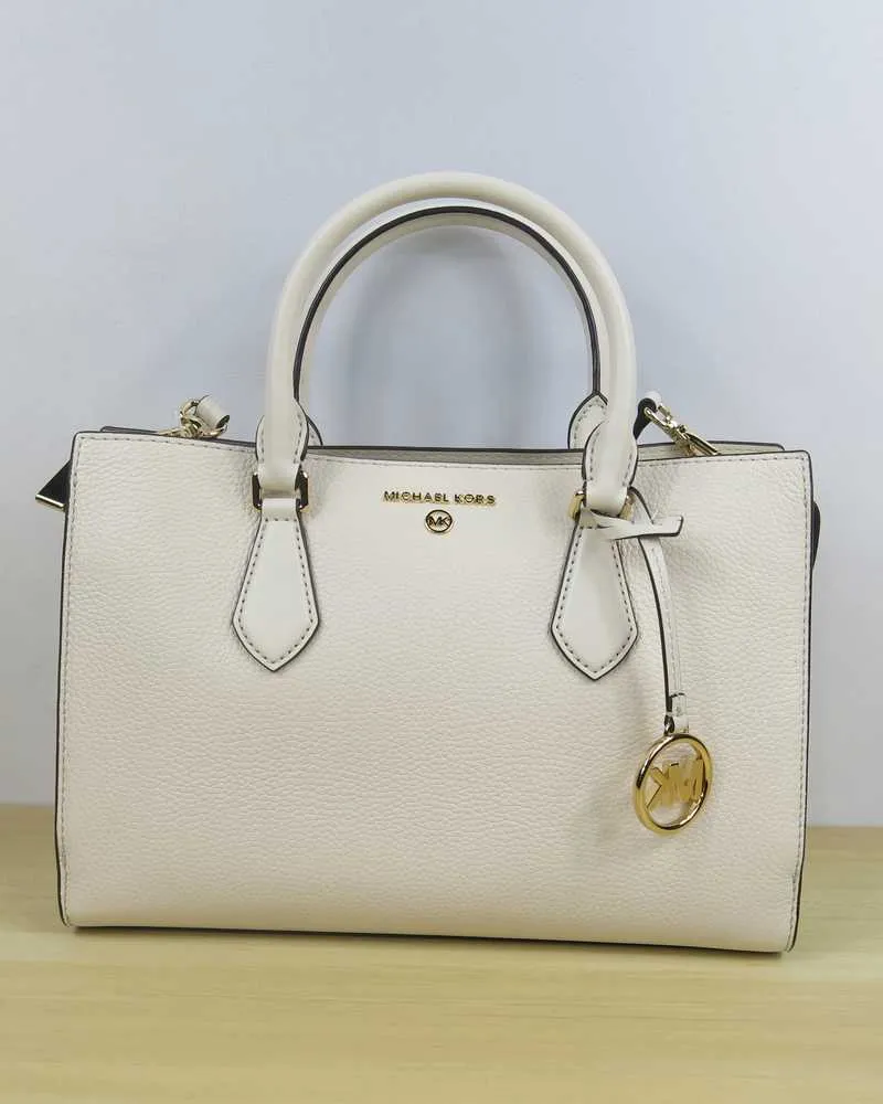 Valerie Medium Pebbled Leather Satchel