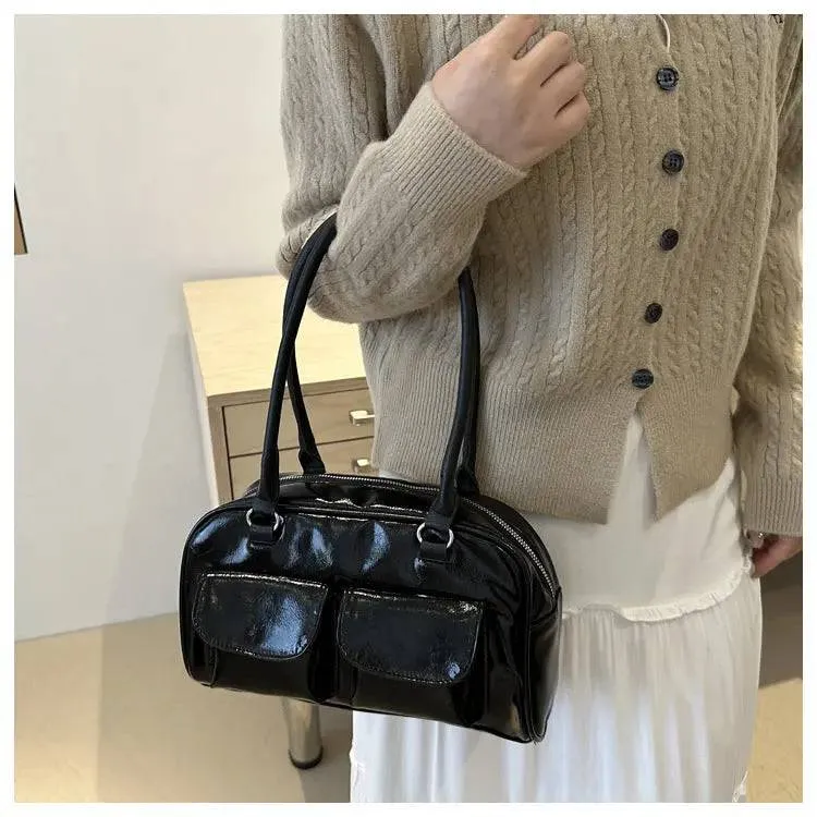 Vanessa |  Classic Patent Shoulder Bag