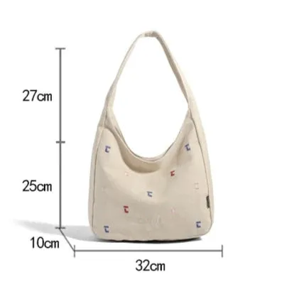 Versatile Large Capacity Canvas Shoulder Bag