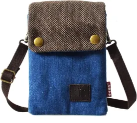 WITERY Small Canvas Cell Phone Purse Wallet- Handmade Cute Cross Body Phone Purse with Adjustable Shoulder Strap