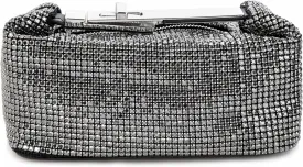 Women Rhinestone Handbag Metal Handle Sparkling Clutch Crystal Evening Bag for Wedding Party