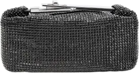 Women Rhinestone Handbag Metal Handle Sparkling Clutch Crystal Evening Bag for Wedding Party
