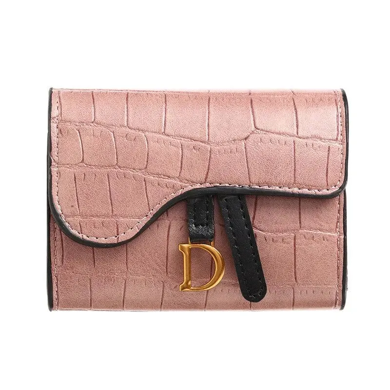 Women's Luxury Mini PU Wallet - Short, Multi-Card Holder, Letter Design, Small Multifunctional Clutch Bag