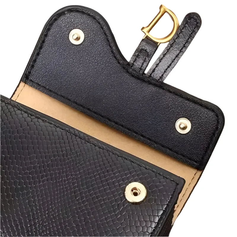 Women's Luxury Mini PU Wallet - Short, Multi-Card Holder, Letter Design, Small Multifunctional Clutch Bag
