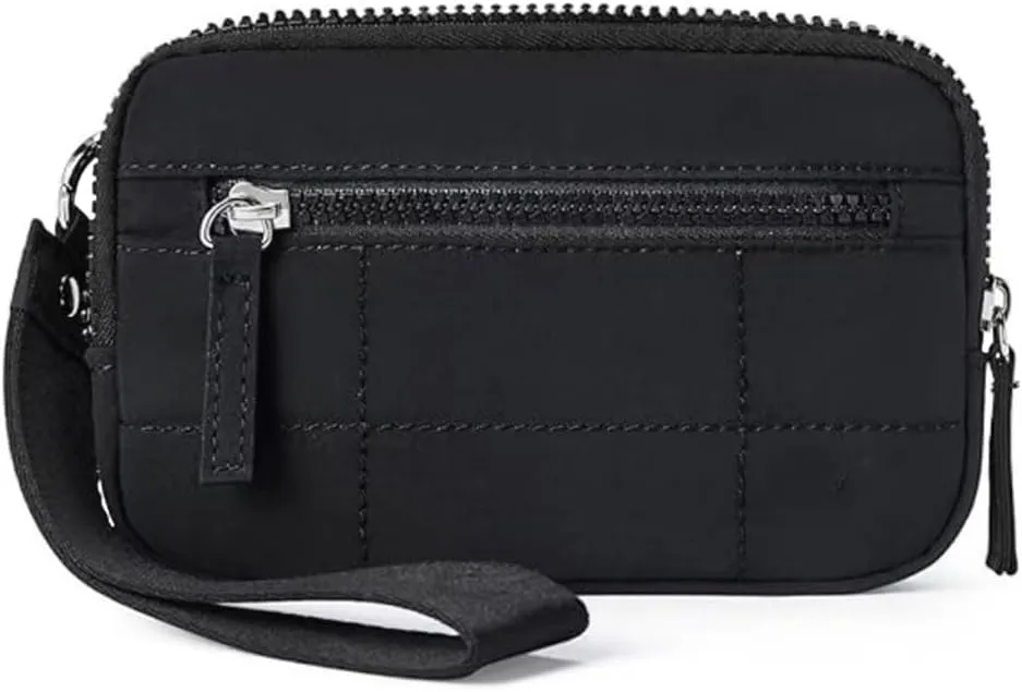 Wristlet Wallets for Women Keychain Wallet with 3 Zipper Purse for Credit Card Holder Wristlet Zip Mini Pouch