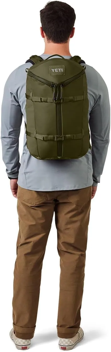 YETI Ranchero Backpack 27L, All-Day Utility Pack, Structured and Durable, Olive